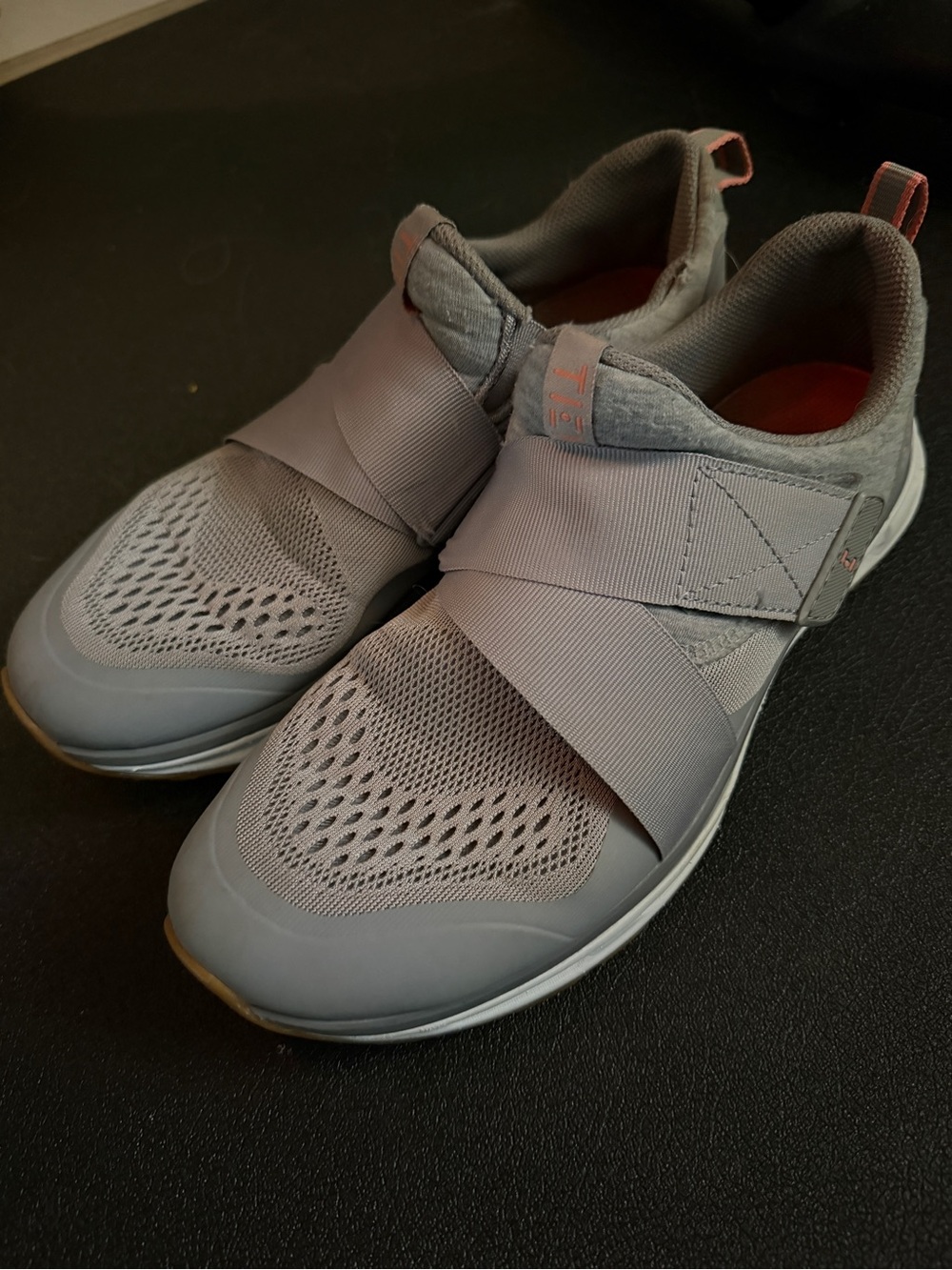 Women's Grey Slip-On Athletic Sneakers with Stretch Strap